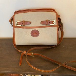 Vintage Dooney & Bourke Small White Crossbody Satchel